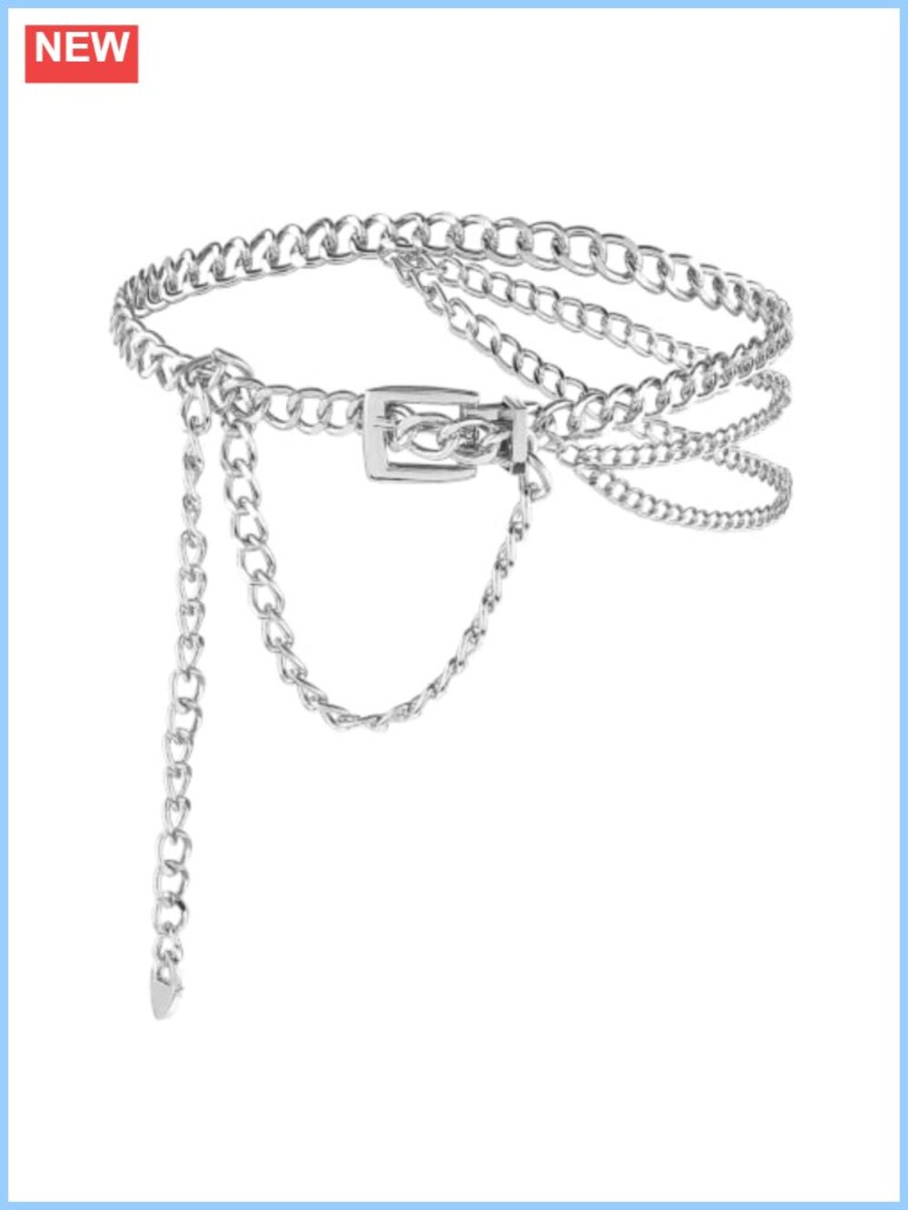 Adjustable Metal Waist Chain Belt Multilayer for Women Dresses